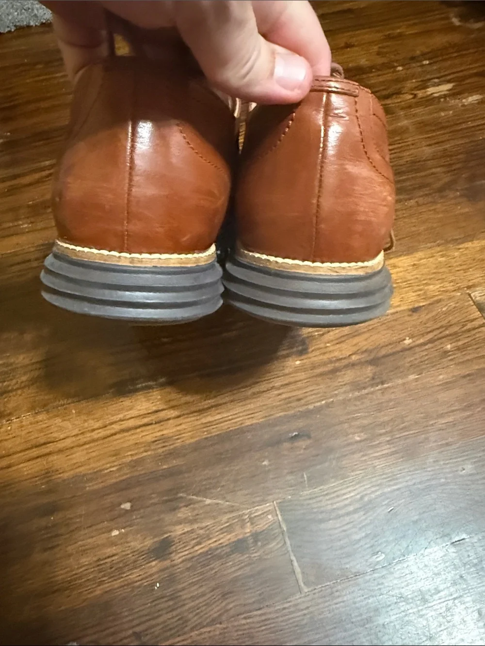 Cole Haan Men's Tan Leather Wingtip Oxfords